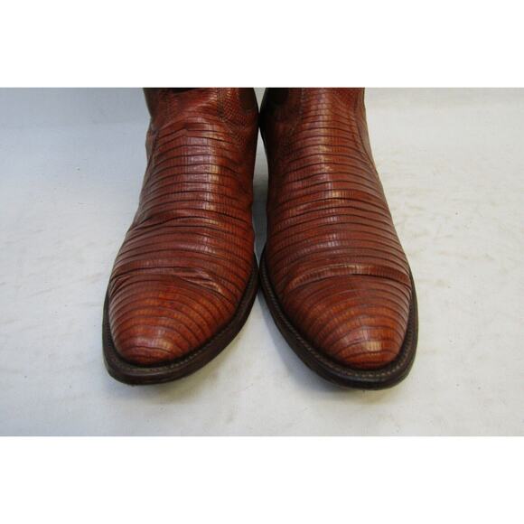 Cowtown Mens Size 9 D Brown Leather Lizard Cowboy Western Boots main image 10